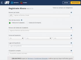 Registro en Rushbet