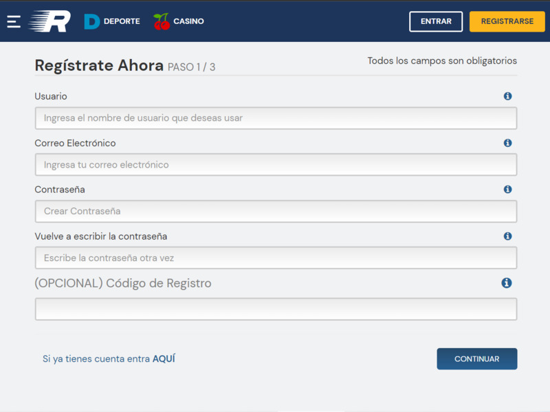 Ingresa a la página oficial de Rushbet