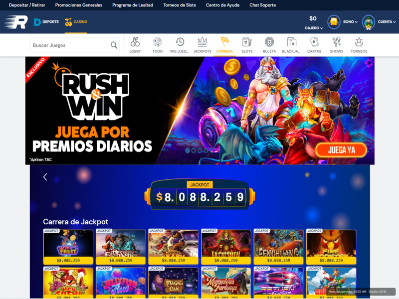 Carreras o Jackpots constantes Carreras o Jackpots constantes